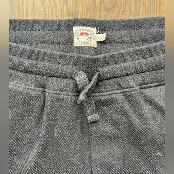 Faherty Sweater Joggers Heathered Black Twill Size XXL sweat pants - Picture 16 of 16